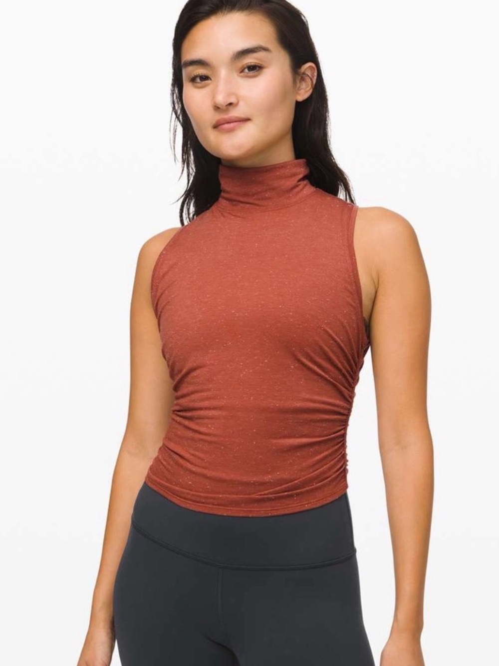 NWT Lululemon See The Horizon Tank in Rustic Clay/White Medium